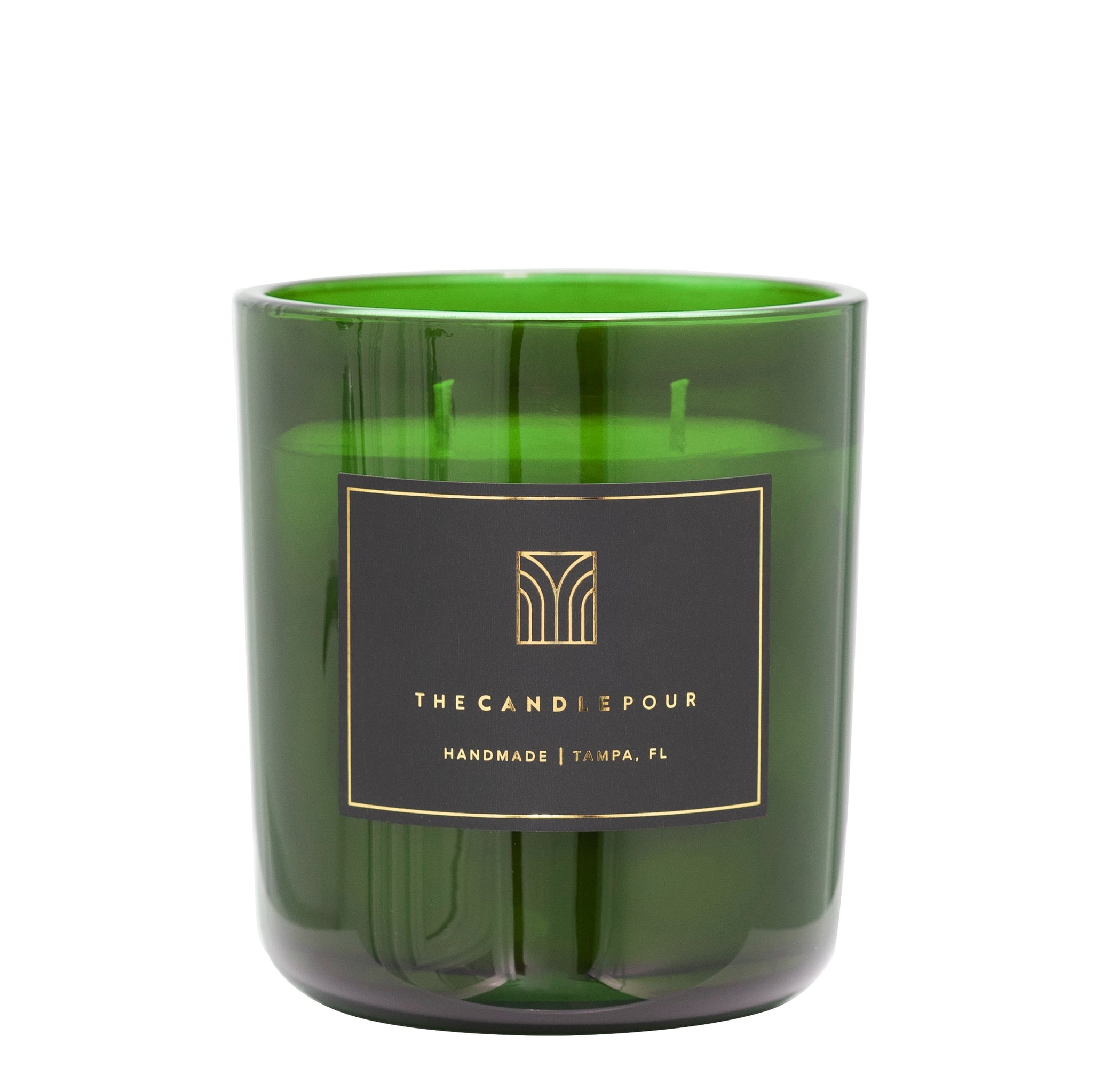 2-Wick Hunter Green Candle